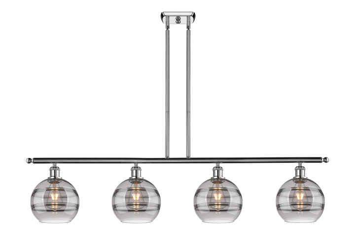 Innovations Lighting Rochester 8" Island Light - Polished Chrome Linear Chandeliers Innovations Lighting Light Smoke ; Glass Type: Smoked  