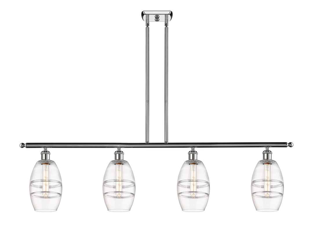 Innovations Lighting Vaz 6" Island Light - Polished Chrome Linear Chandeliers Innovations Lighting Clear ; Glass Type: Clear  