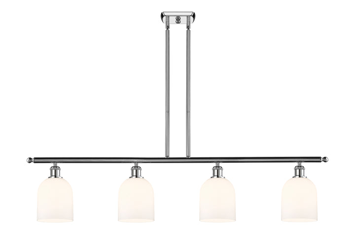 Innovations Lighting Bella 6" Island Light - Polished Chrome Linear Chandeliers Innovations Lighting White ; Glass Type: White  