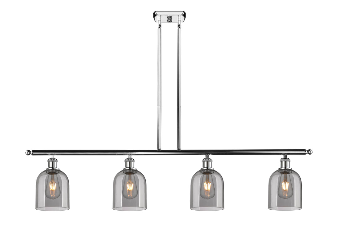 Innovations Lighting Bella 6" Island Light - Polished Chrome Linear Chandeliers Innovations Lighting Light Smoke ; Glass Type: Smoked  