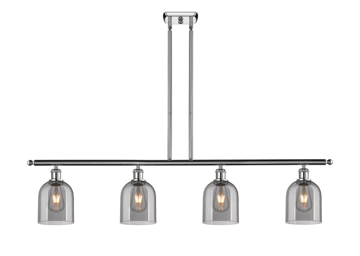 Innovations Lighting Bella 6" Island Light - Polished Chrome Linear Chandeliers Innovations Lighting Light Smoke ; Glass Type: Smoked  