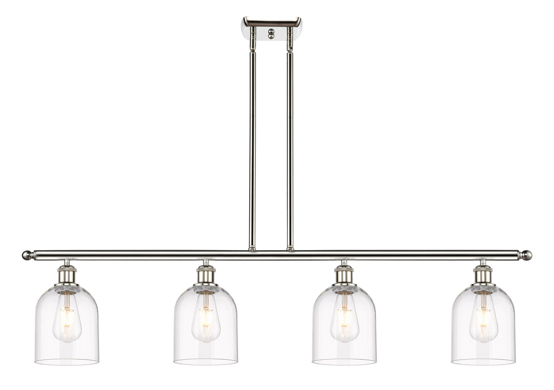 Innovations Lighting Bella 6" Island Light - Polished Nickel Linear Chandeliers Innovations Lighting Clear ; Glass Type: Clear  