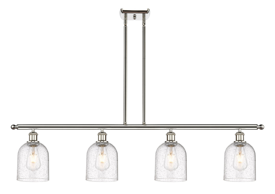 Innovations Lighting Bella 6" Island Light - Polished Nickel Linear Chandeliers Innovations Lighting Seedy ; Glass Type: Transparent  