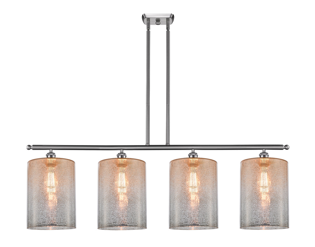 Innovations Lighting Cobbleskill 9" Island Light - Brushed Satin Nickel Linear Chandeliers Innovations Lighting Mercury ; Glass Type: Mercury; Water  