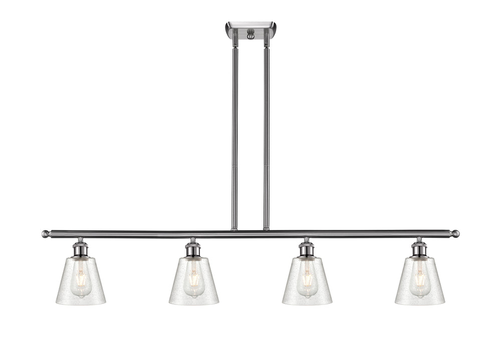 Innovations Lighting Caton 6" Island Light - Brushed Satin Nickel Linear Chandeliers Innovations Lighting Frosted ; Glass Type: Frosted  