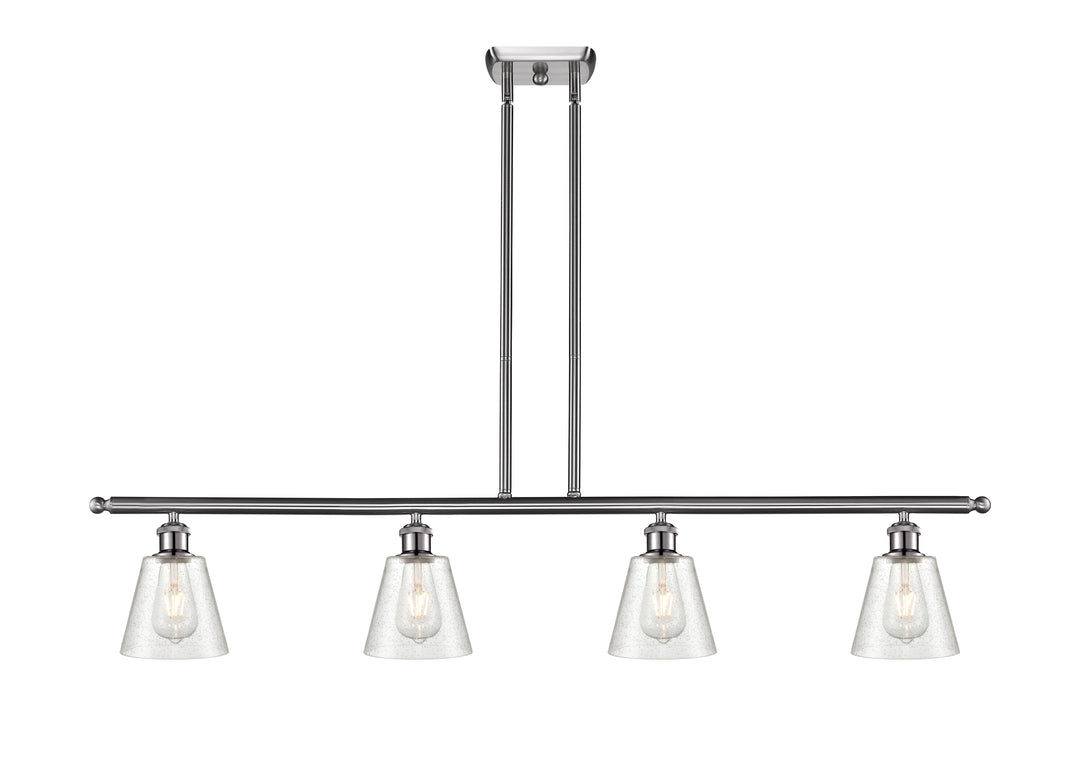 Innovations Lighting Caton 6" Island Light - Brushed Satin Nickel Linear Chandeliers Innovations Lighting Frosted ; Glass Type: Frosted  