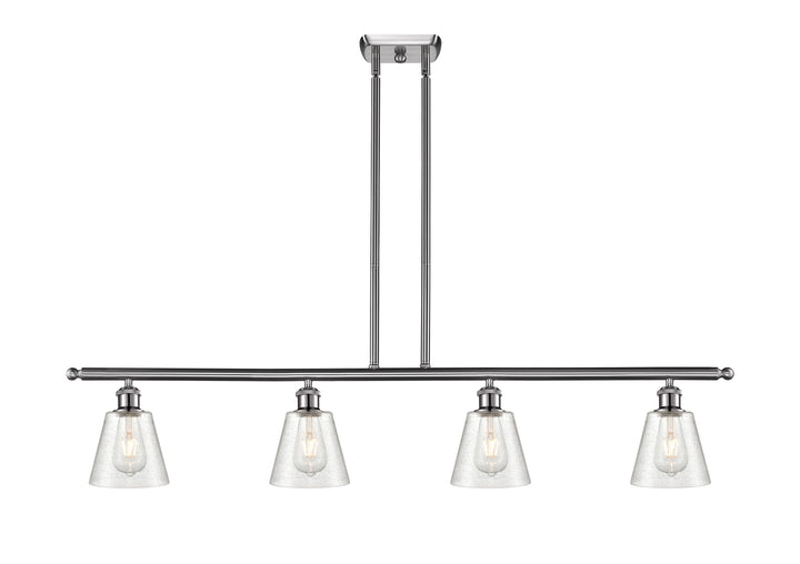 Innovations Lighting Caton 6" Island Light - Brushed Satin Nickel Linear Chandeliers Innovations Lighting Frosted ; Glass Type: Frosted  