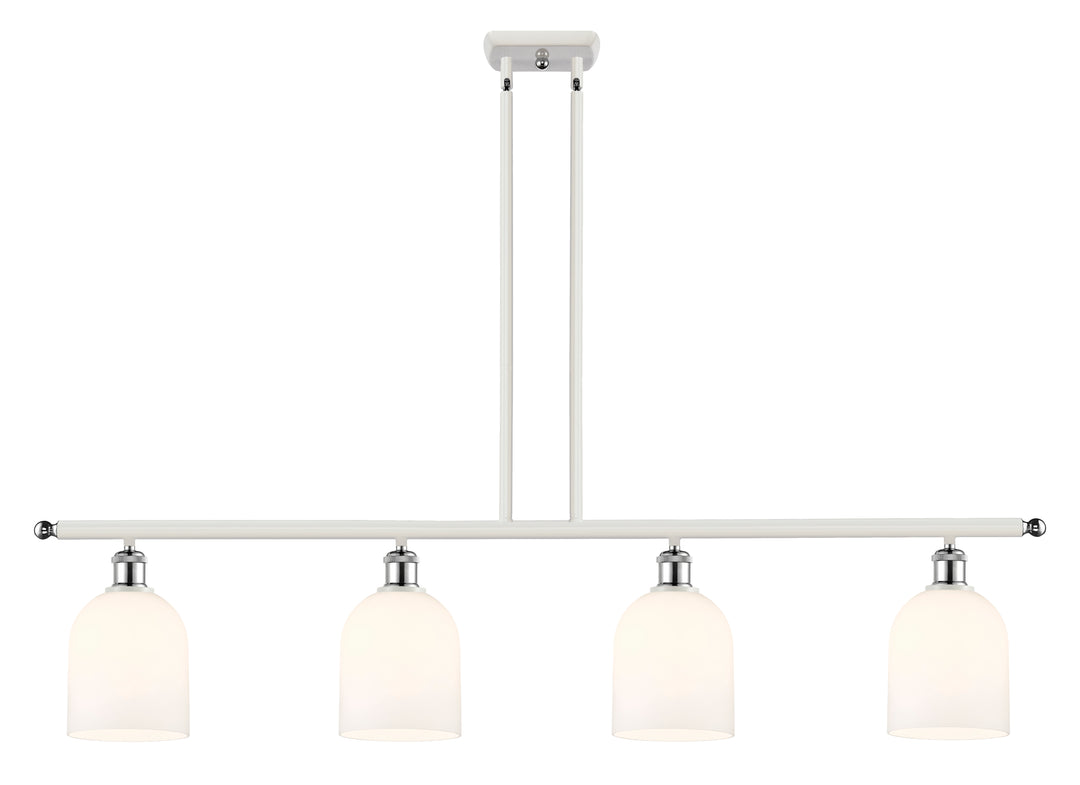 Innovations Lighting Bella 6" Island Light - White Polished Chrome Linear Chandeliers Innovations Lighting White ; Glass Type: White  