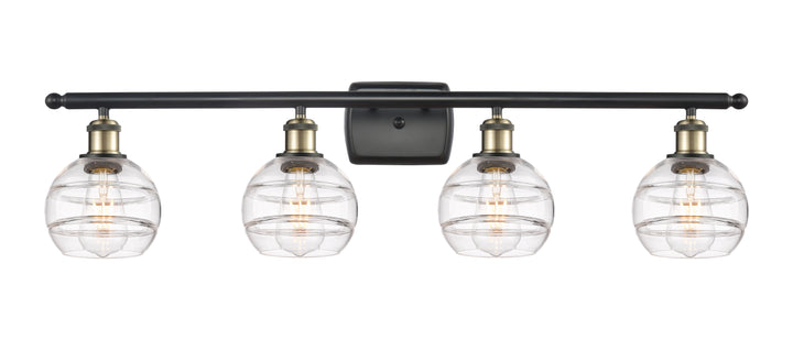 Innovations Lighting Rochester 6" Bath Vanity Light - Black Antique Brass Vanity Lights Innovations Lighting   