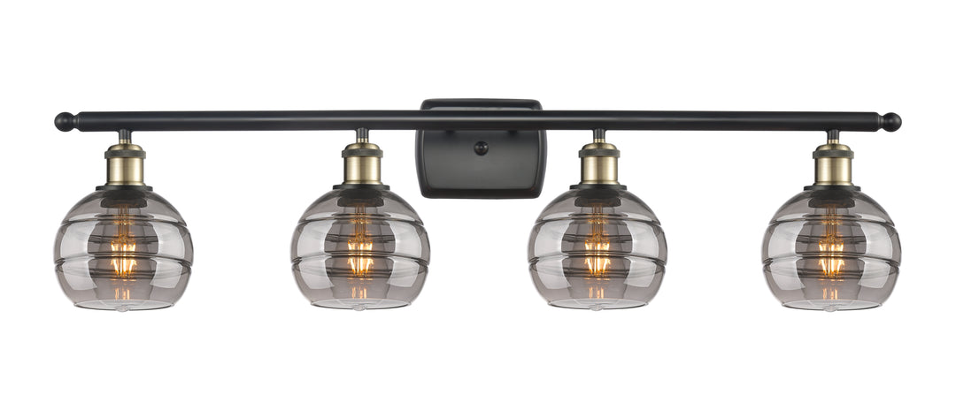 Innovations Lighting Rochester 6" Bath Vanity Light - Black Antique Brass Vanity Lights Innovations Lighting   