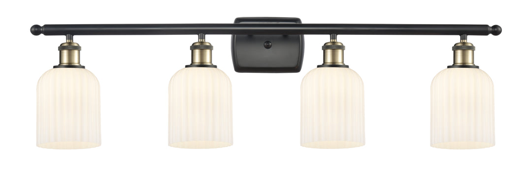 Innovations Lighting Bridal Veil 5" Bath Vanity Light - Black Antique Brass Vanity Lights Innovations Lighting   