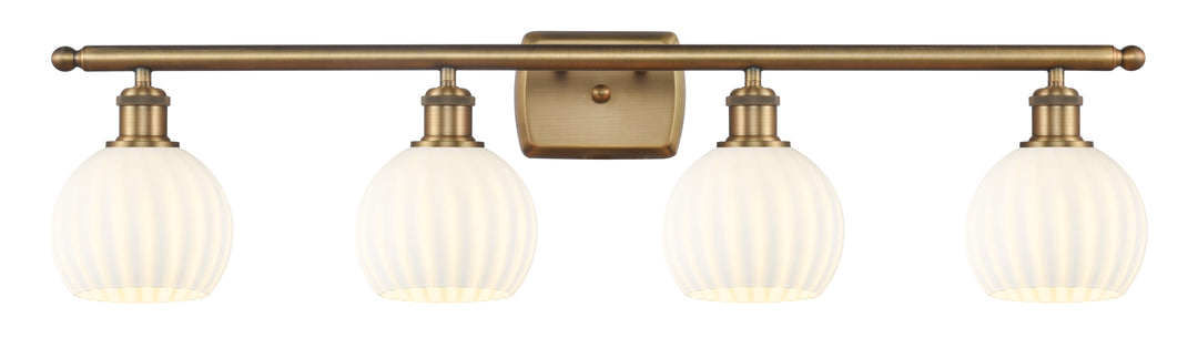 Innovations Lighting White Venetian 6" Bath Vanity Light - Brushed Brass