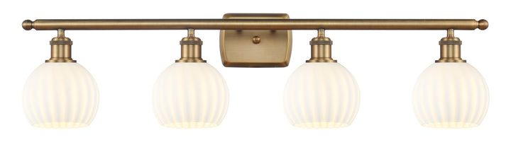 Innovations Lighting White Venetian 6" Bath Vanity Light - Brushed Brass