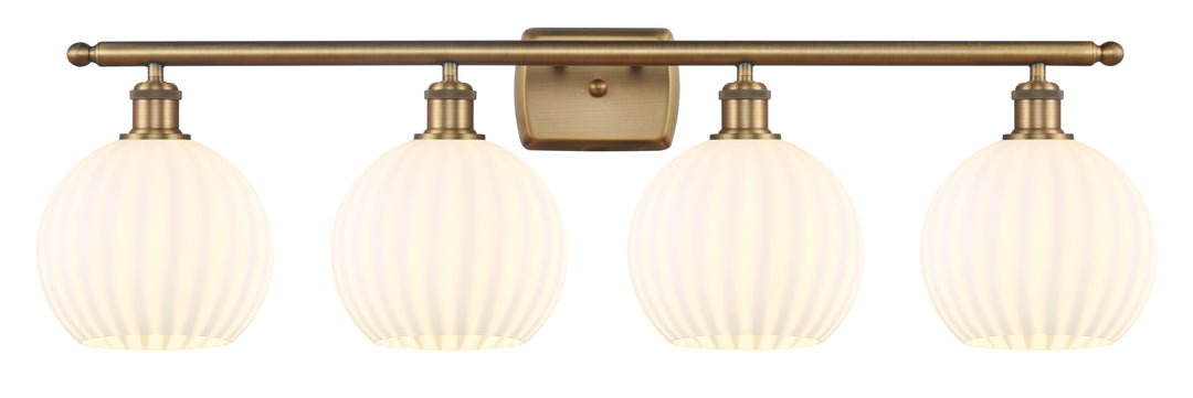 Innovations Lighting White Venetian 8" Bath Vanity Light - Brushed Brass