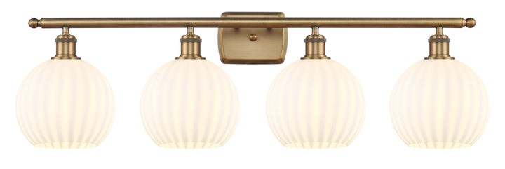 Innovations Lighting White Venetian 8" Bath Vanity Light - Brushed Brass