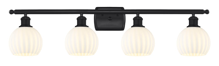 Innovations Lighting White Venetian 6" Bath Vanity Light - Matte Black