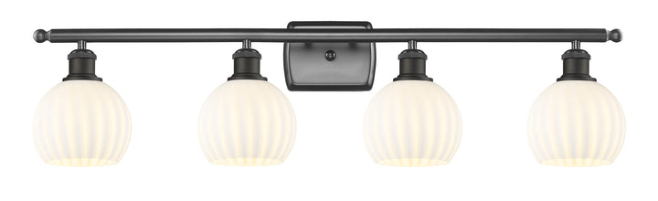 Innovations Lighting White Venetian 6" Bath Vanity Light - Oil Rubbed Bronze Vanity Lights Innovations Lighting   