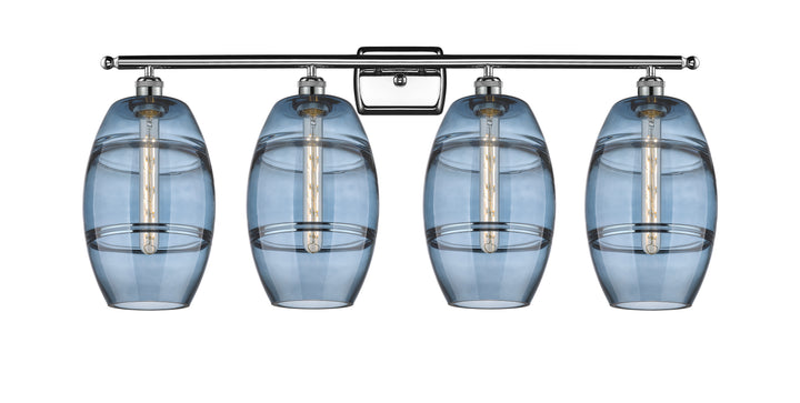 Innovations Lighting Vaz 8" Bath Vanity Light - Polished Chrome Vanity Lights Innovations Lighting Blue  ; Glass Type: Blue  