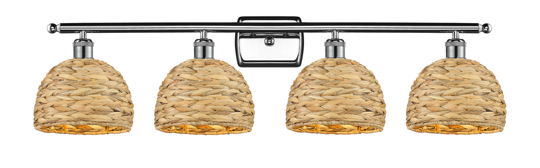 Innovations Lighting Woven Rattan 8" Bath Vanity Light - Polished Chrome Vanity Lights Innovations Lighting Default Title  