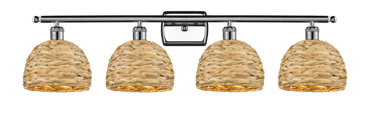 Innovations Lighting Woven Rattan 8" Bath Vanity Light - Polished Chrome Vanity Lights Innovations Lighting Default Title  