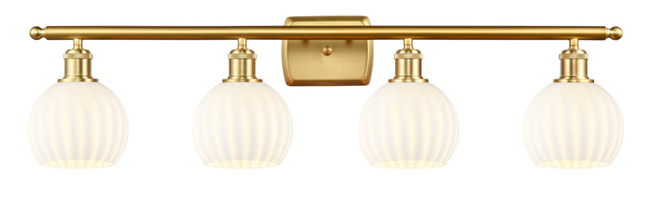 Innovations Lighting White Venetian 6" Bath Vanity Light - Satin Gold