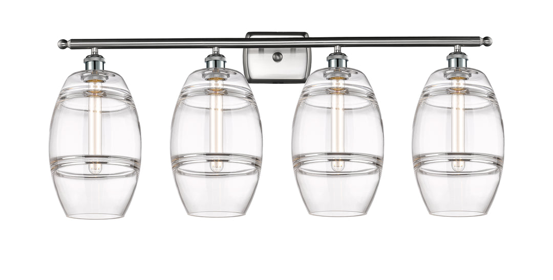 Innovations Lighting Vaz 8" Bath Vanity Light - Brushed Satin Nickel Vanity Lights Innovations Lighting Clear ; Glass Type: Clear  