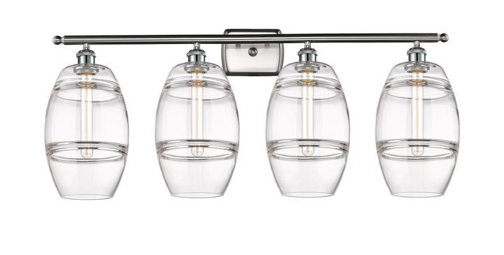 Innovations Lighting Vaz 8" Bath Vanity Light - Brushed Satin Nickel Vanity Lights Innovations Lighting Clear ; Glass Type: Clear  