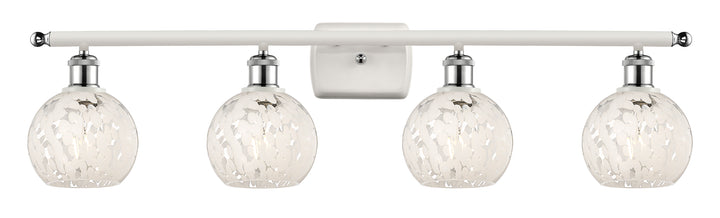 Innovations Lighting White Mouchette 6" Bath Vanity Light - White Polished Chrome Vanity Lights Innovations Lighting White Mouchette ; Glass Type: White  