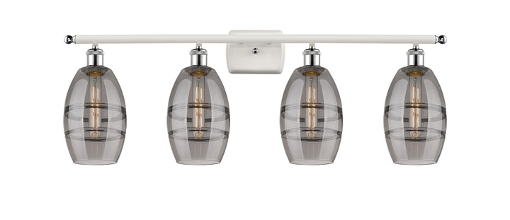 Innovations Lighting Vaz 6" Bath Vanity Light - White Polished Chrome Vanity Lights Innovations Lighting Light Smoke ; Glass Type: Smoked  