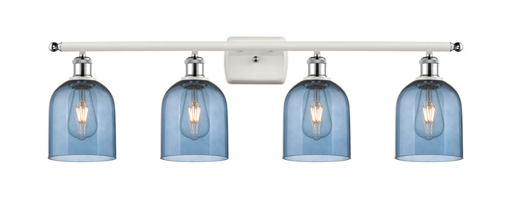 Innovations Lighting Bella 6" Bath Vanity Light - White Polished Chrome Vanity Lights Innovations Lighting Blue  ; Glass Type: Blue  