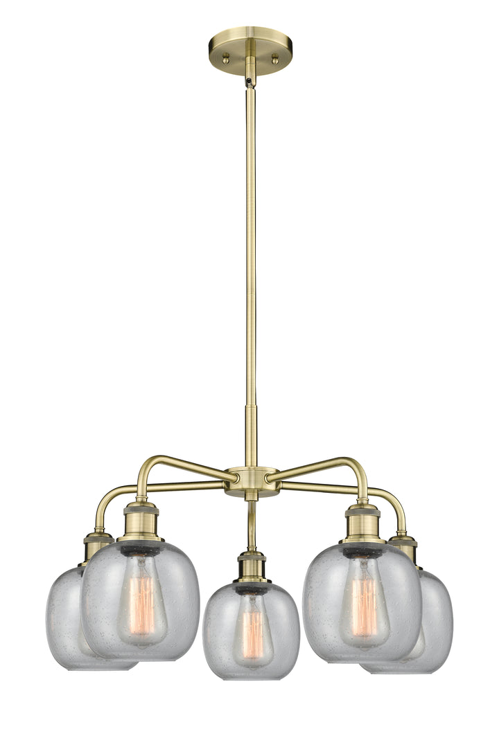 Innovations Lighting Belfast 6" Chandelier Chandeliers Innovations Lighting Antique Brass Seedy ; Glass Type: Seeded 