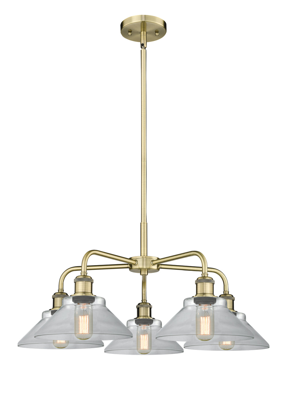 Innovations Lighting Orwell 9" Chandelier - Antique Brass Chandeliers Innovations Lighting Clear ; Glass Type: Clear  