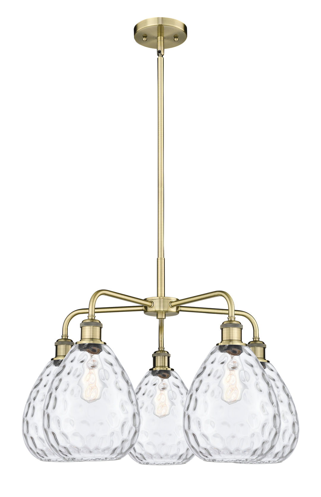 Innovations Lighting Waverly 8" Chandelier - Antique Brass Chandeliers Innovations Lighting Clear ; Glass Type: Transparent  