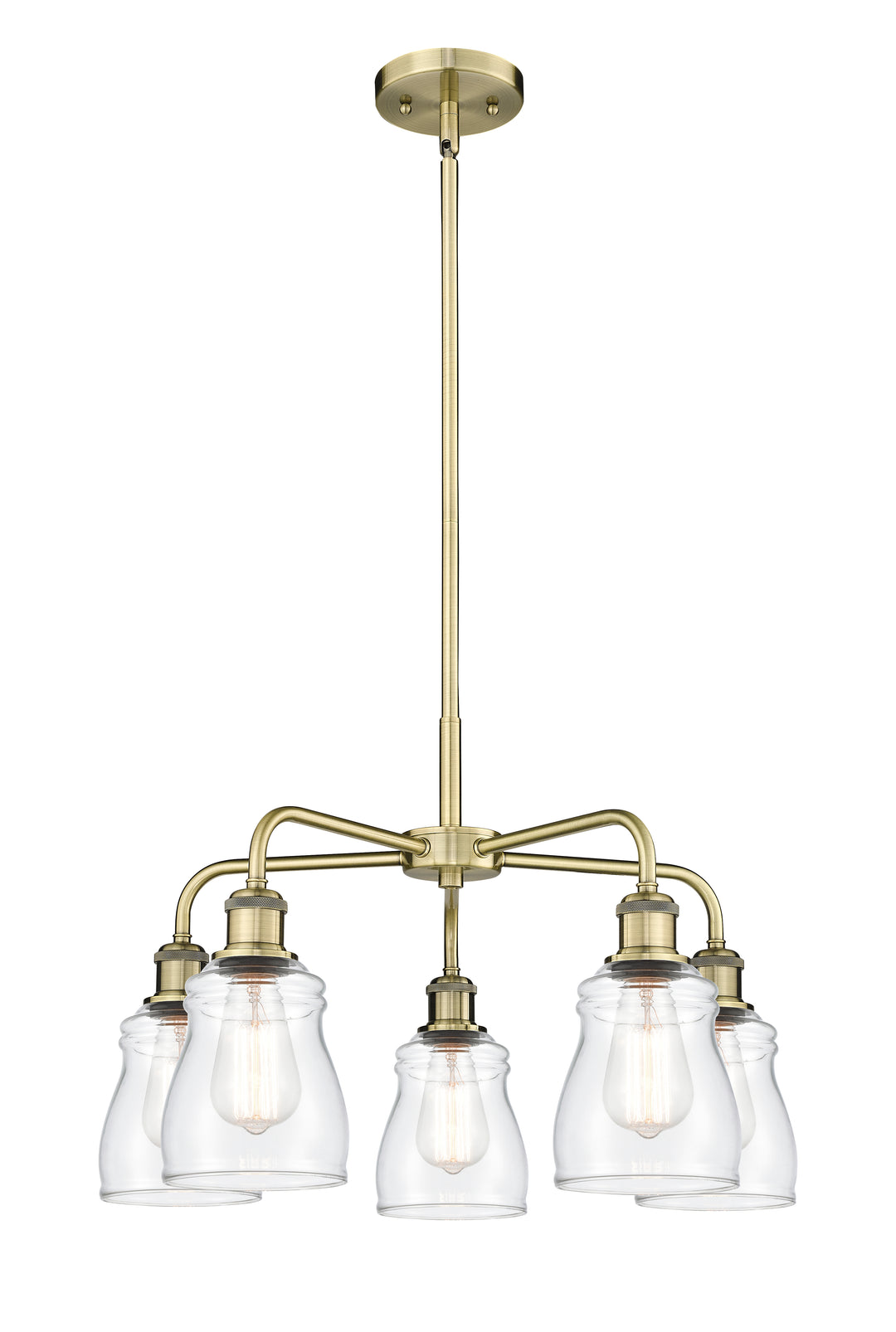 Innovations Lighting Ellery 5" Chandelier - Antique Brass