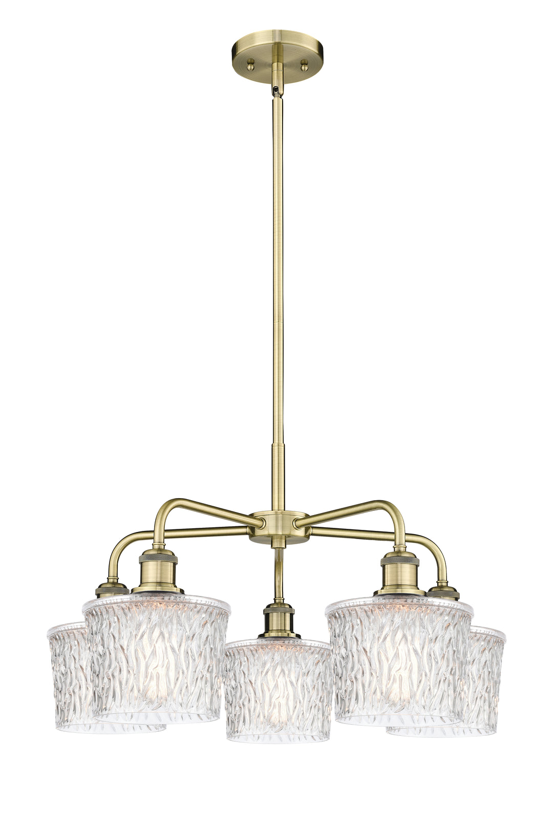 Innovations Lighting Niagara 6.5" Chandelier - Antique Brass Chandeliers Innovations Lighting Clear ; Glass Type: Transparent; Textured  