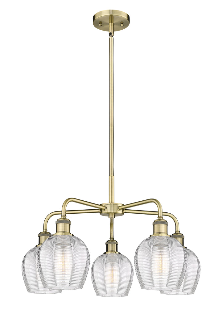 Innovations Lighting Norfolk 6" Chandelier - Antique Brass Chandeliers Innovations Lighting Clear ; Glass Type: Clear  