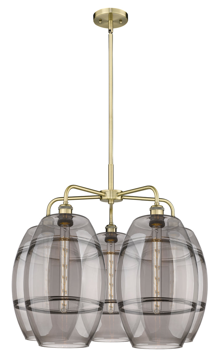 Innovations Lighting Vaz 10" Chandelier - Antique Brass Chandeliers Innovations Lighting Light Smoke ; Glass Type: Smoked  