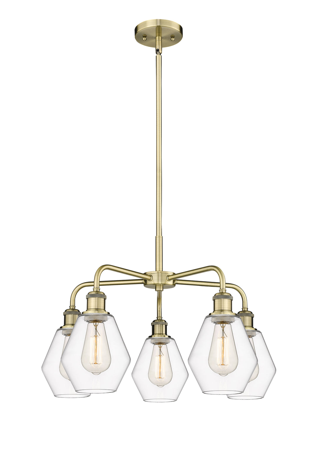 Innovations Lighting Cindyrella 6" Chandelier - Antique Brass Chandeliers Innovations Lighting Clear ; Glass Type: Clear  