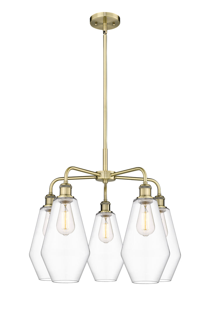 Innovations Lighting Cindyrella 7" Chandelier - Antique Brass Chandeliers Innovations Lighting Clear ; Glass Type: Clear  