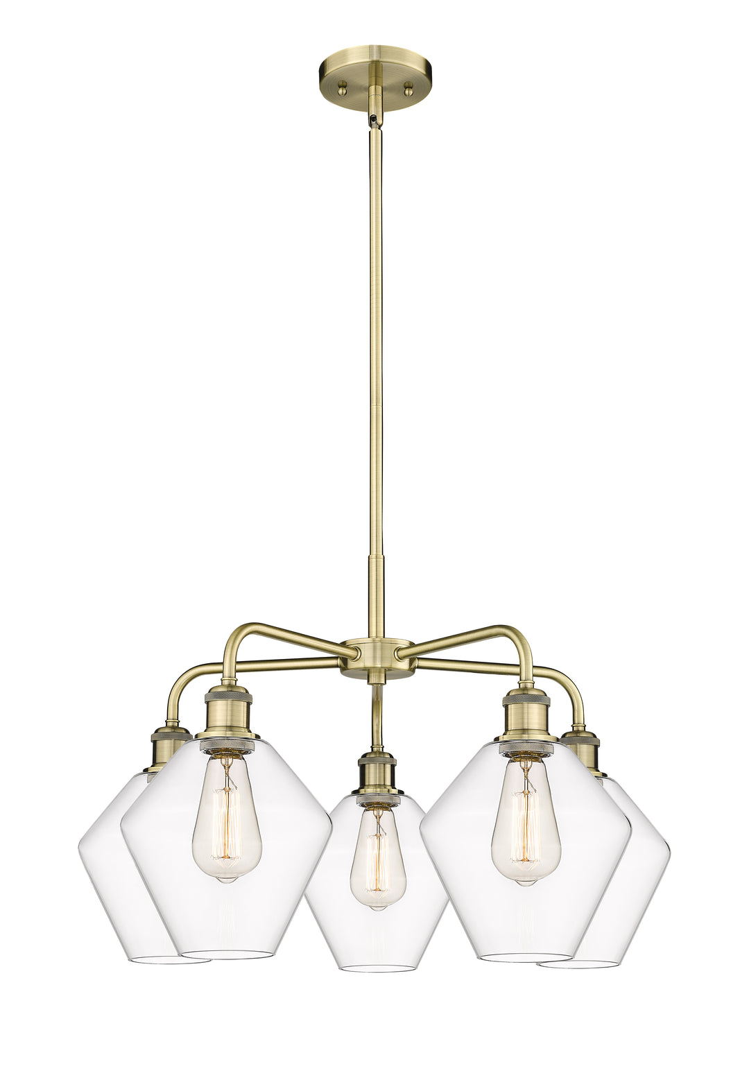 Innovations Lighting Cindyrella 8" Chandelier - Antique Brass Chandeliers Innovations Lighting Clear ; Glass Type: Clear  