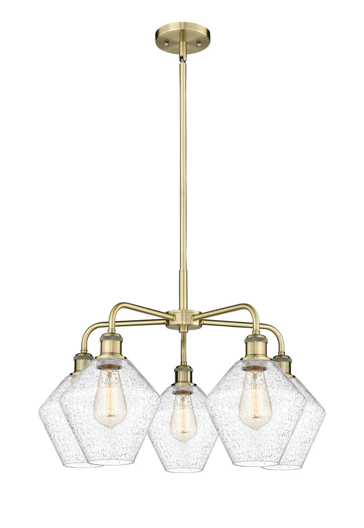 Innovations Lighting Cindyrella 8" Chandelier - Antique Brass Chandeliers Innovations Lighting Seedy ; Glass Type: Seeded  