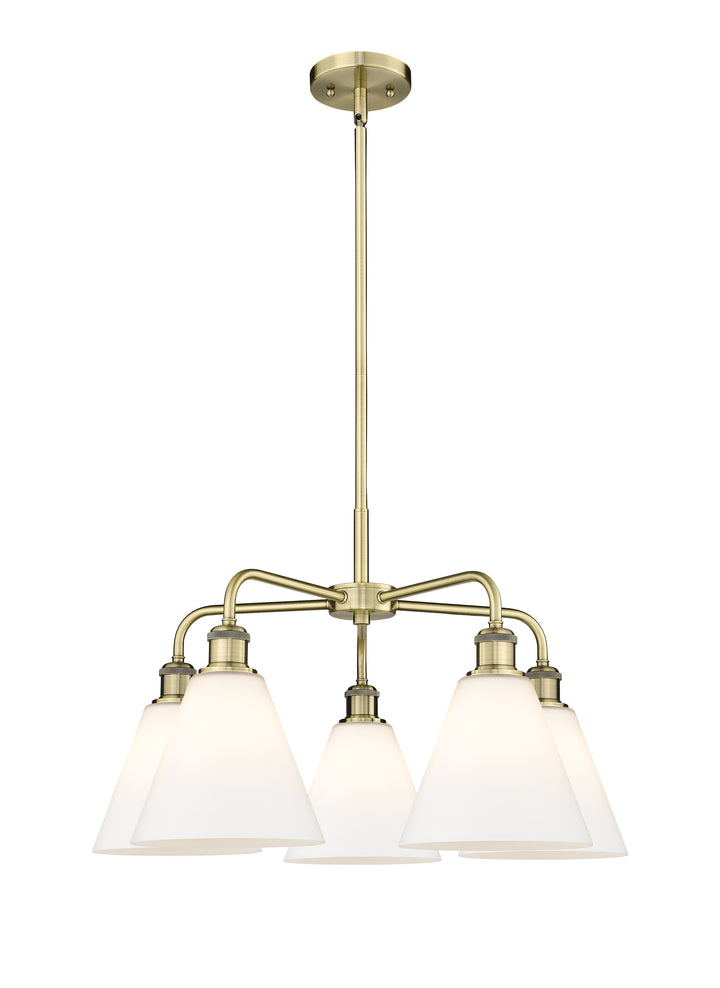 Innovations Lighting Berkshire Glass 8" Chandelier Chandeliers Innovations Lighting Antique Brass Matte White ; Glass Type: White 