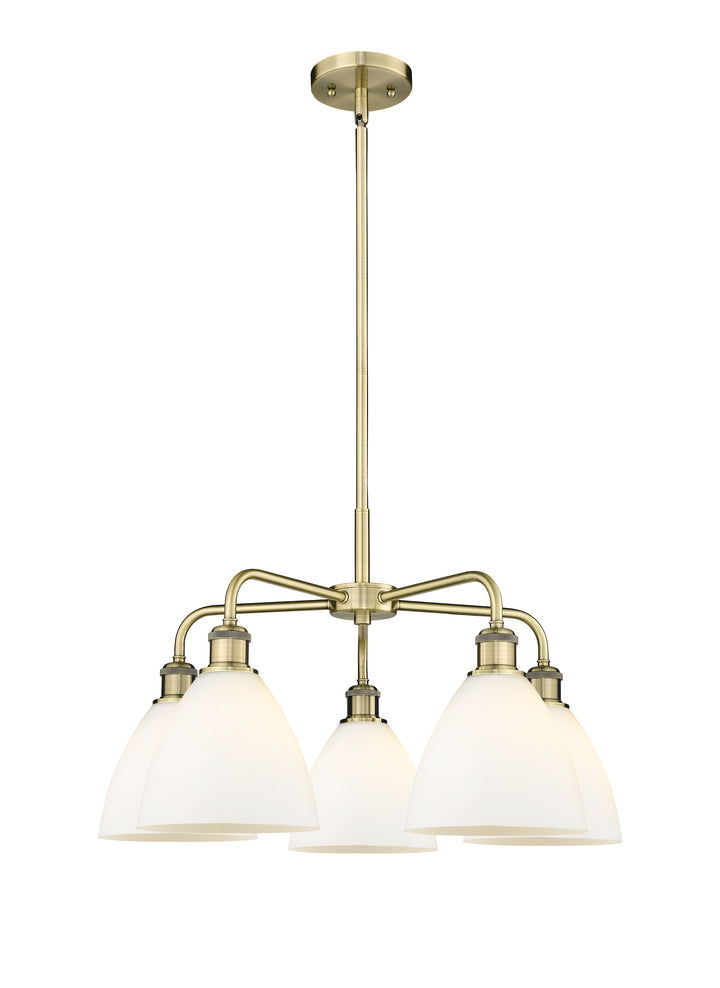 Innovations Lighting Bristol 7.5" Chandelier - Antique Brass Chandeliers Innovations Lighting Matte White ; Glass Type: White  