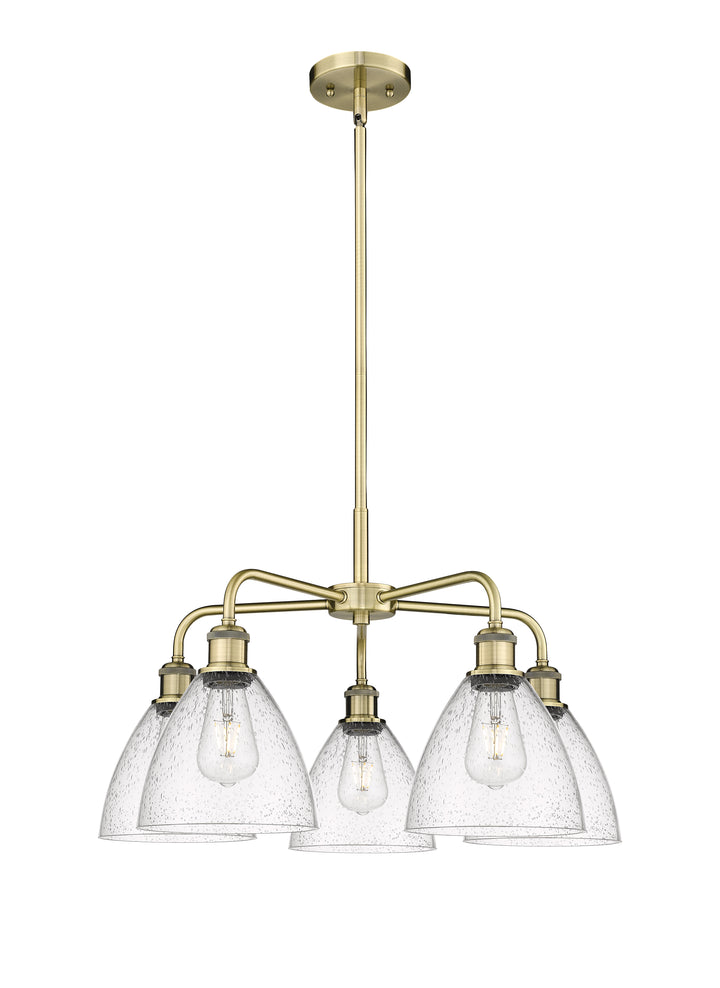 Innovations Lighting Bristol 7.5" Chandelier - Antique Brass Chandeliers Innovations Lighting Seedy ; Glass Type: Seeded  