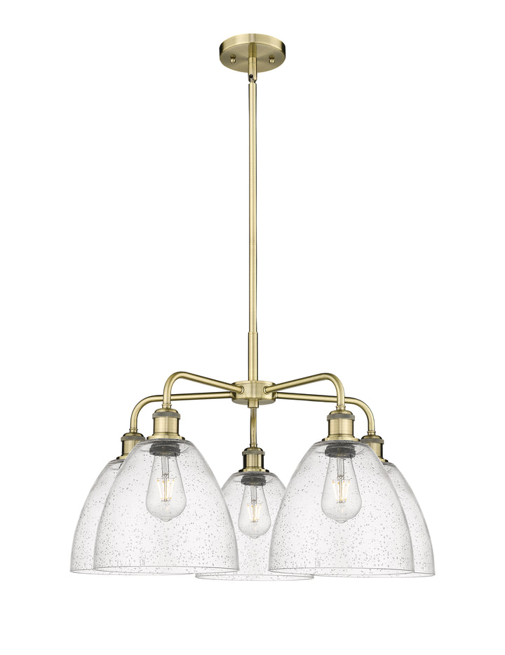 Innovations Lighting Bristol 9" Chandelier Chandeliers Innovations Lighting Antique Brass Seedy ; Glass Type: Seeded 