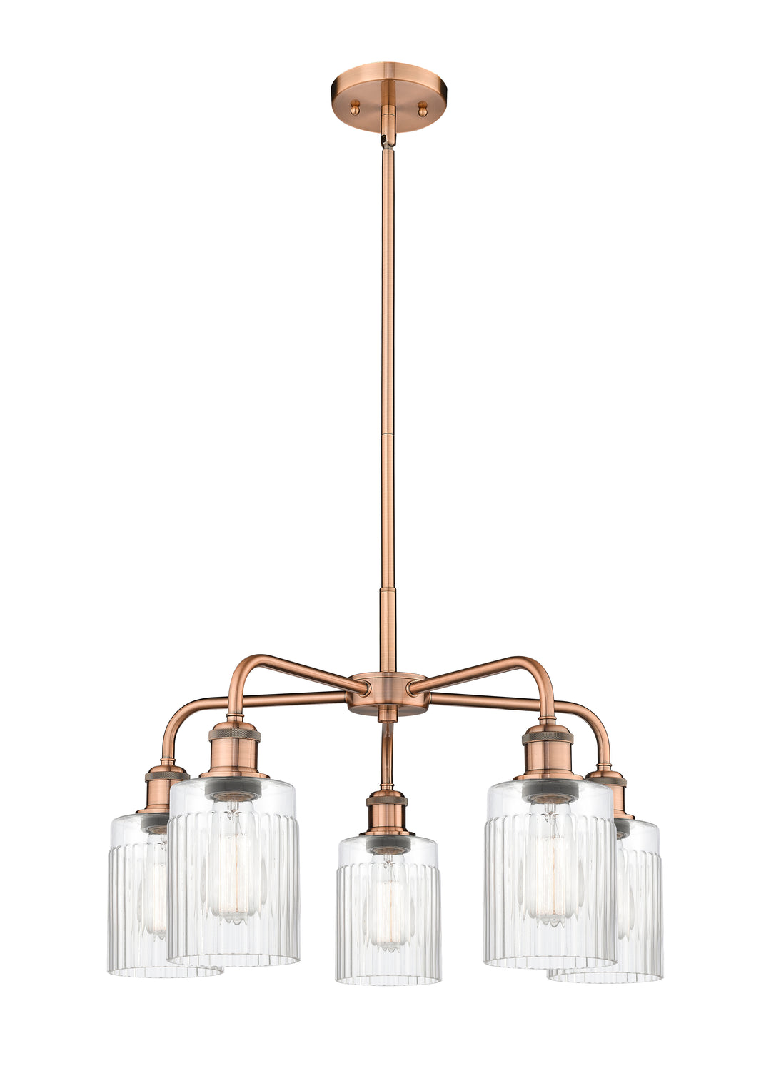 Innovations Lighting Hadley 5" Chandelier - Antique Copper