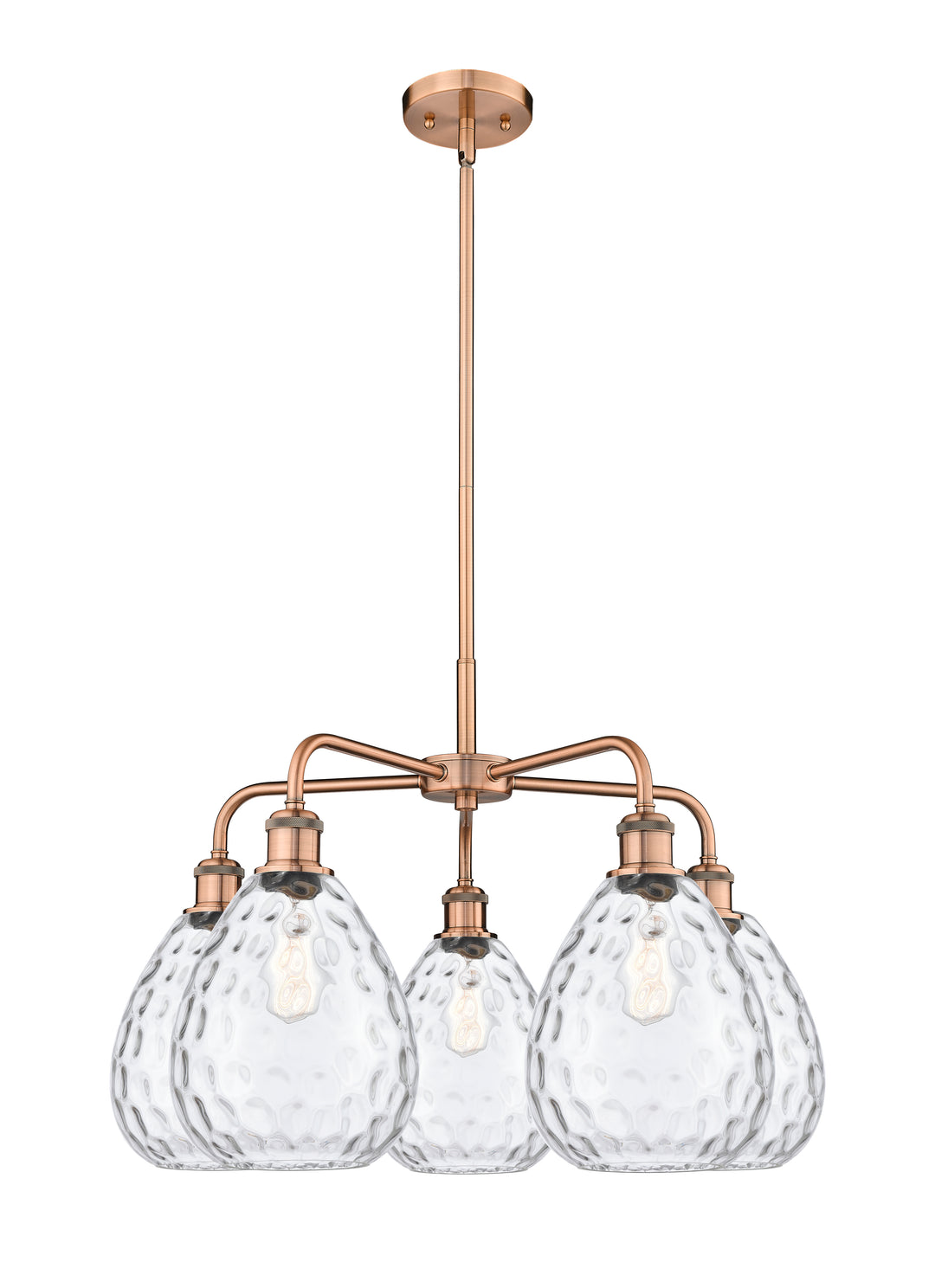 Innovations Lighting Waverly 8" Chandelier - Antique Copper Chandeliers Innovations Lighting Clear ; Glass Type: Transparent  