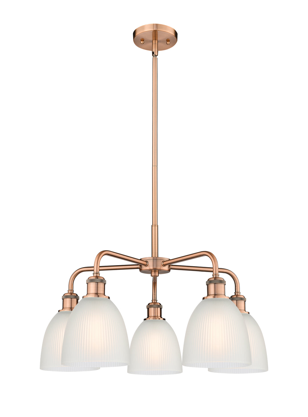 Innovations Lighting Castile 6" Chandelier - Antique Copper Chandeliers Innovations Lighting White ; Glass Type: White  