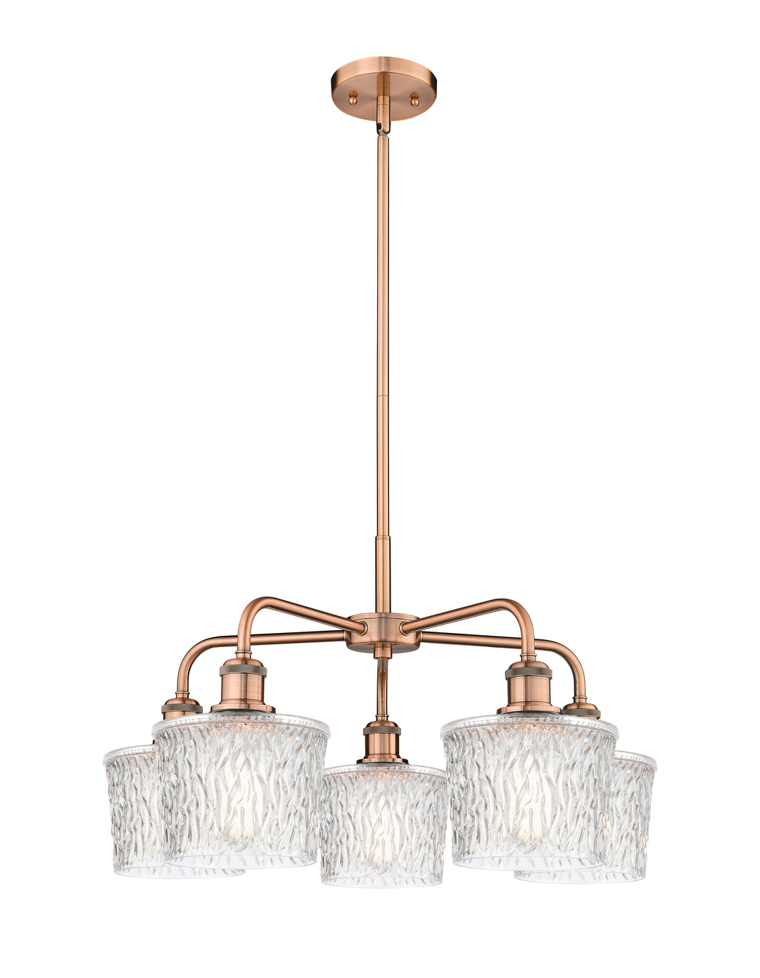 Innovations Lighting Niagara 6.5" Chandelier - Antique Copper Chandeliers Innovations Lighting Clear ; Glass Type: Transparent; Textured  