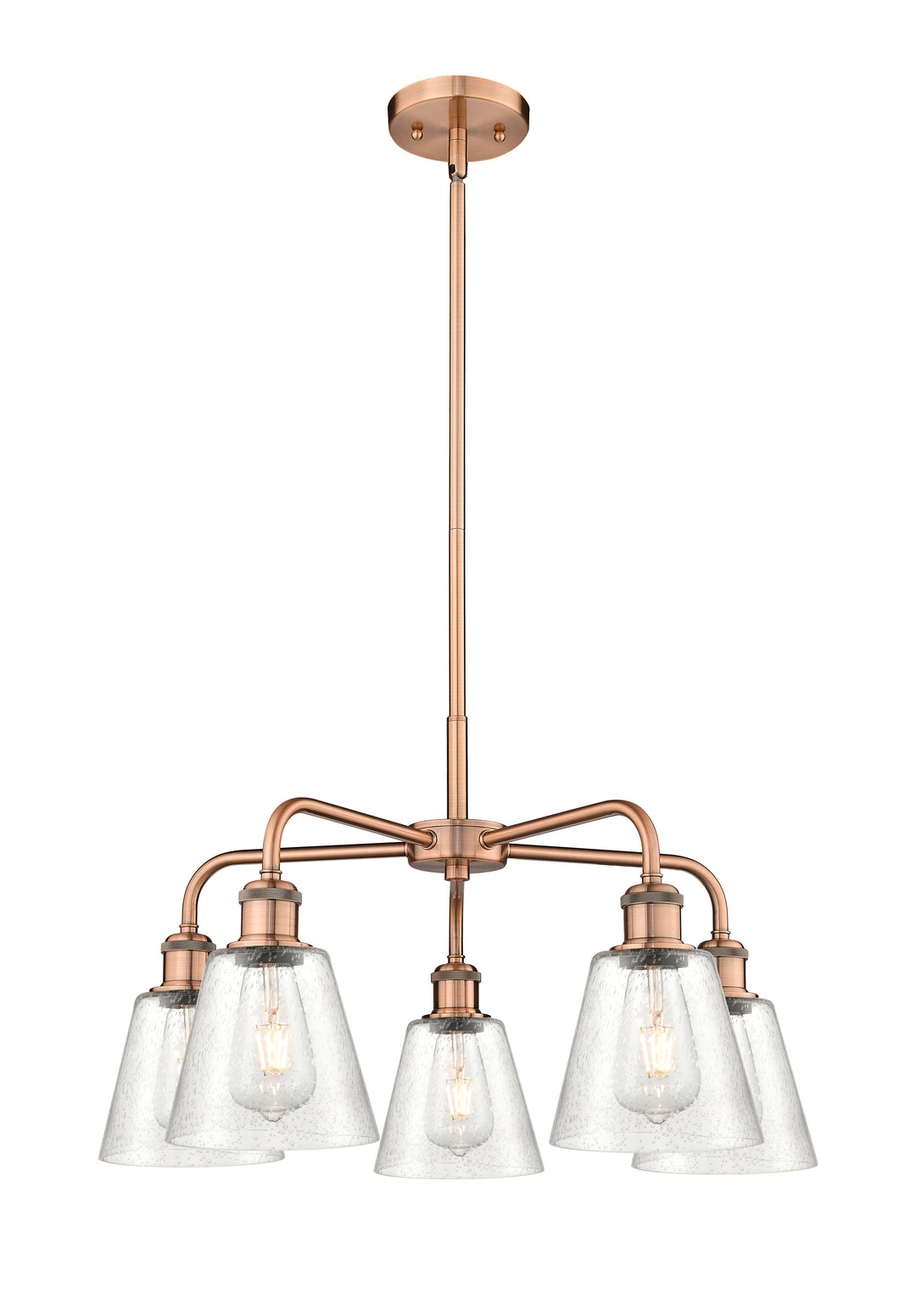 Innovations Lighting Caton 6" Chandelier - Antique Copper Chandeliers Innovations Lighting Frosted ; Glass Type: Frosted  